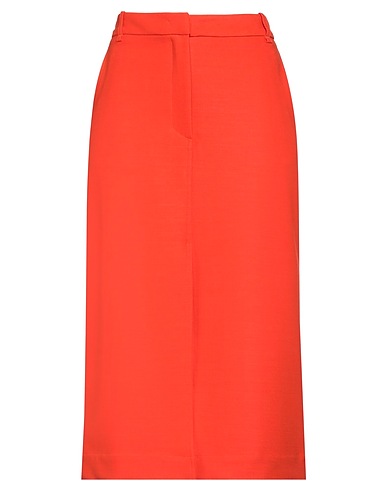 FABIANA FILIPPI Midi skirt Orange 53% Polyester, 43% Virgin Wool, 4% Elastane