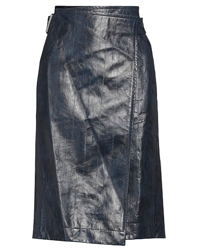 BOTTEGA VENETA Midi skirt Midnight blue Lambskin