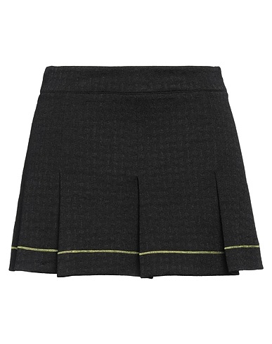 GANNI Mini skirt Black 52% Recycled polyester, 23% Organic cotton, 23% Polyester, 2% Elastane