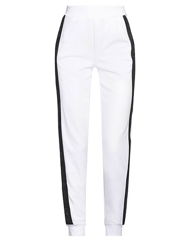 EA7 Pantalone Bianco Viscosa, Poliammide, Elastan