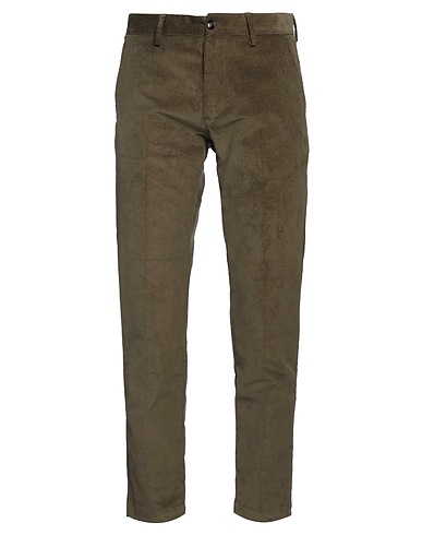 LIU •JO MAN Casual trouser Military green 98% Cotton, 2% Elastane