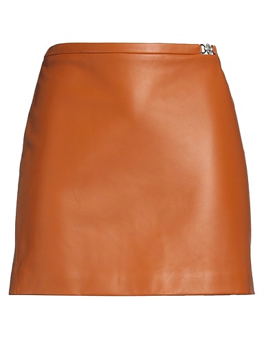 VERSACE Mini skirt Brown 100% Lambskin