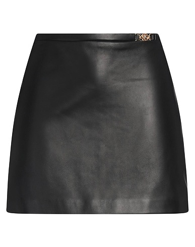 VERSACE Mini skirt Black 100% Lambskin