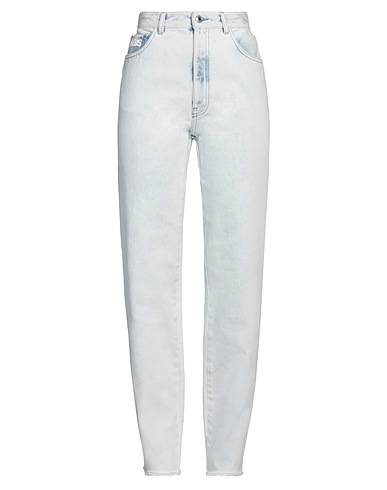 GCDS Denim trousers Blue 100% Cotton, Brass, Crystal