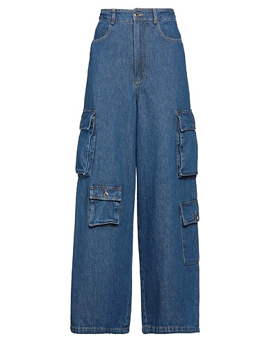 THE FRANKIE SHOP Denim trousers Blue 100% Cotton
