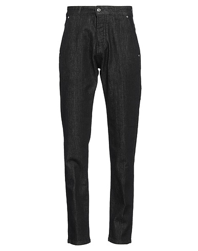 LIU •JO MAN Denim trousers Black 98% Cotton, 2% Elastane