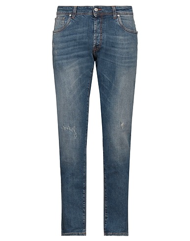 LIU •JO MAN Denim trousers Blue 98% Cotton, 2% Elastane