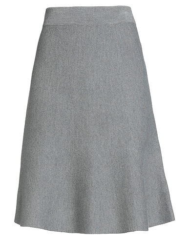 FABIANA FILIPPI Midi skirt Grey 100% Merino Wool