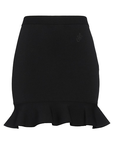 JW ANDERSON Minirock Schwarz 77% Viskose, 17% Polyester, 5% Polyamid, 1% Elastan