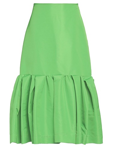 MARQUES' ALMEIDA Midi skirt Lime green 100% Recycled polyester