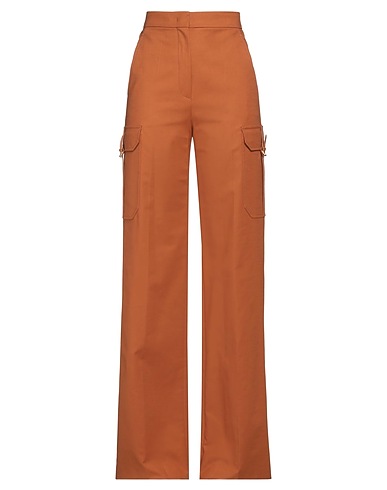 MAX MARA Casual trouser 95% Cotton, 5% Elastane, Cow leather
