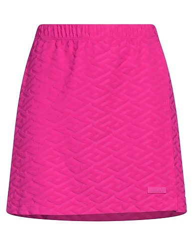 VERSACE Mini skirt Fuchsia 90% Polyamide, 10% Elastane