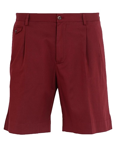 DOLCE&GABBANA Shorts & Bermuda Burgundy 97% Cotton, 3% Elastane