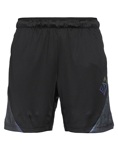 EA7 Shorts & Bermuda Black 100% Polyester, Elastane