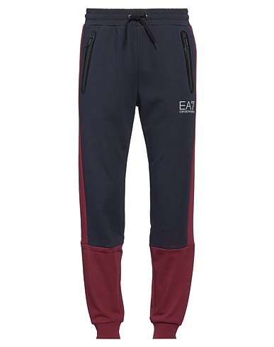 EA7 Casual pants Navy 100% Cotton, Elastane