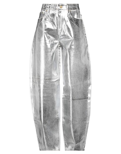 GANNI Pantaloni jeans Argento 100% Cotone organico