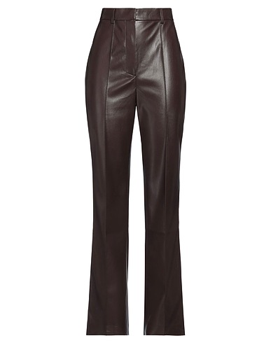 NANUSHKA Casual trouser Dark brown 100% Recycled polyester, Polyurethane