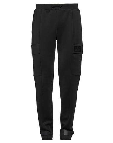 EA7 Casual trouser Black 77% Polyester, 17% Viscose, 6% Elastane