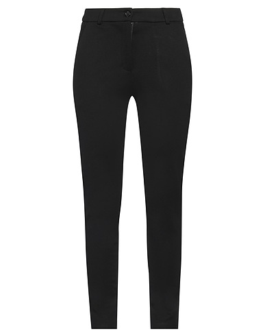 WHITE WISE Casual pants Black 68% Viscose, 27% Polyester, 5% Elastane