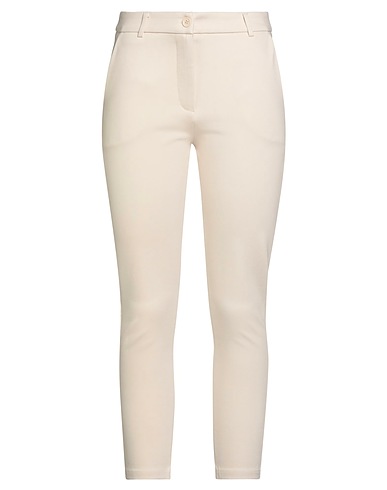 WHITE WISE Pantalone Beige 68% Viscosa, 27% Poliestere, 5% Elastan