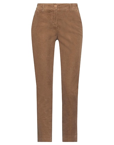 WHITE WISE Casual pants Khaki 97% Cotton, 3% Elastane