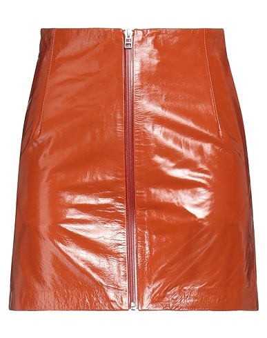 REMAIN BIRGER CHRISTENSEN Mini skirt Brown 100% Sheepskin