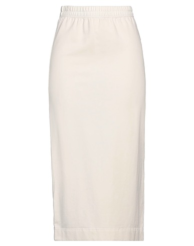 ALESSIA SANTI Midi skirt Ivory 95% Cotton, 5% Elastane