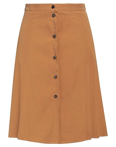 BERWICH Midi skirt Khaki 90% Polyester, 10% Polyamide
