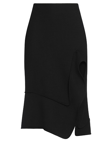 BOTTEGA VENETA Midi skirt Black 35% Cotton, 35% Viscose, 25% Wool, 5% Polyamide