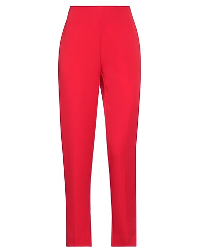 SANDRO FERRONE Casual trouser Red 88% Polyester, 12% Elastane