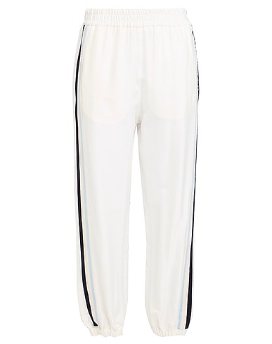 MONCLER Casual trouser White 100% Viscose, Polyester