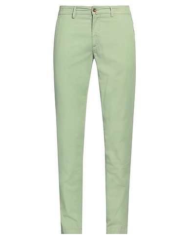 EXIGO Casual trouser Light green 71% Cotton, 28% Linen, 1% Elastane