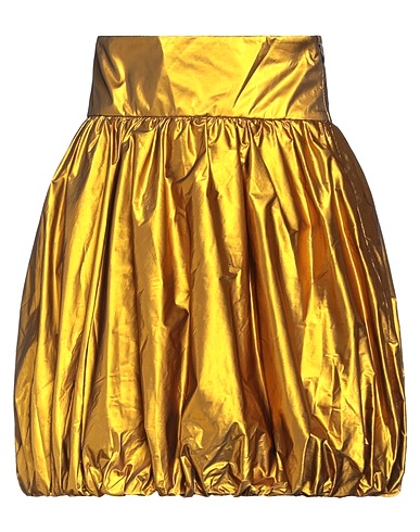 ALESSIA SANTI Mini skirt Gold 68% Polyester, 32% Metal