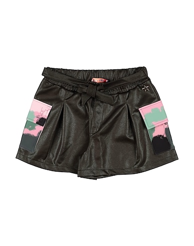 SHOPART Shorts & Bermuda Dark green 94% Polyester, 6% Elastane