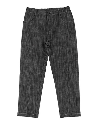 GIRO QUADRO Denim trousers Black 100% Cotton