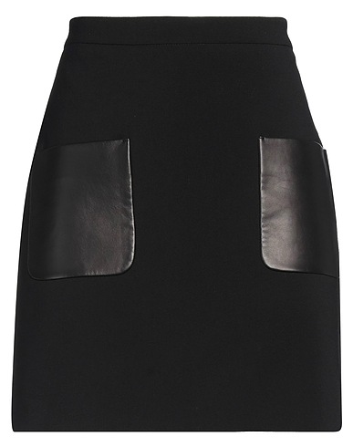 MAX MARA Mini skirt Black 96% Virgin Wool, 4% Elastane