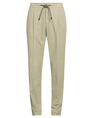 BRUNELLO CUCINELLI Casual trouser Sage green 100% Cotton