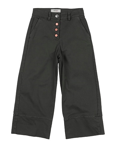 VICOLO Casual pants Dark green 98% Cotton, 2% Elastane