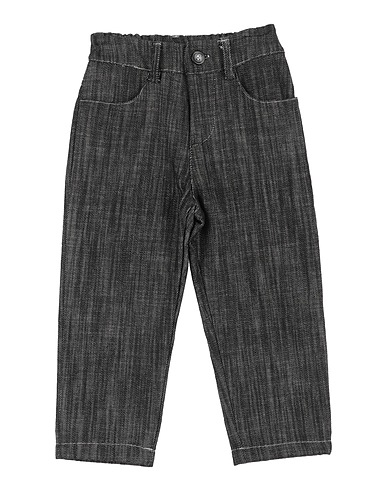 GIRO QUADRO Denim trousers Black 100% Cotton