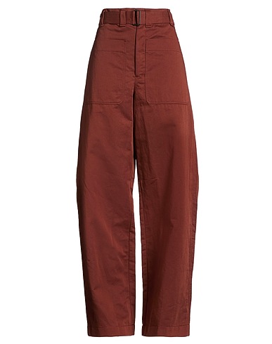 LEMAIRE Casual trouser Chocolate brown 77% Cotton, 23% Linen
