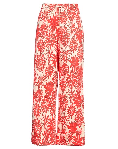 LIVIANA CONTI Casual trouser Red 97% Cotton, 3% Elastane