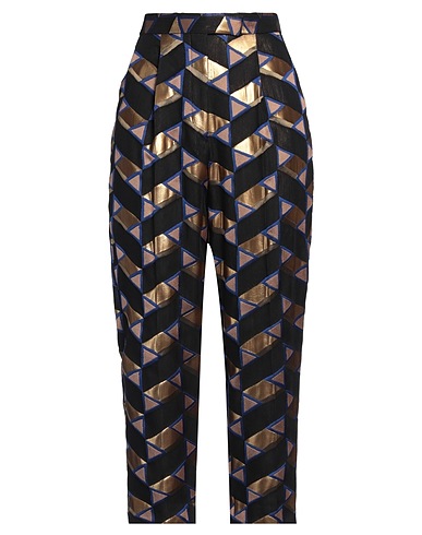 DRIES VAN NOTEN パンツ ブラック ポリエステル 43% / レーヨン 34% / ウール 12% / アセテート 11%