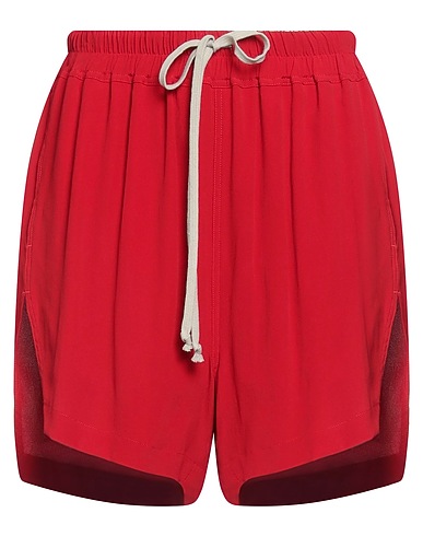 RICK OWENS Shorts & Bermuda Rosso 64% Acetato, 36% Seta