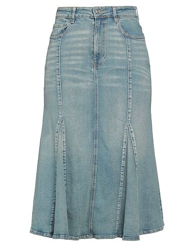 GANNI Denim skirt Blue 79% Organic cotton, 20% Recycled cotton, 1% Elastane