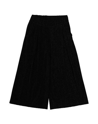 SHOPART Casual trouser Black 88% Polyester, 7% Metallic fiber, 5% Elastane
