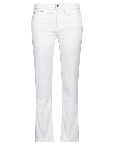 ROŸ ROGER'S Casual trouser White 64% Cotton, 32% Lyocell, 4% Elastane