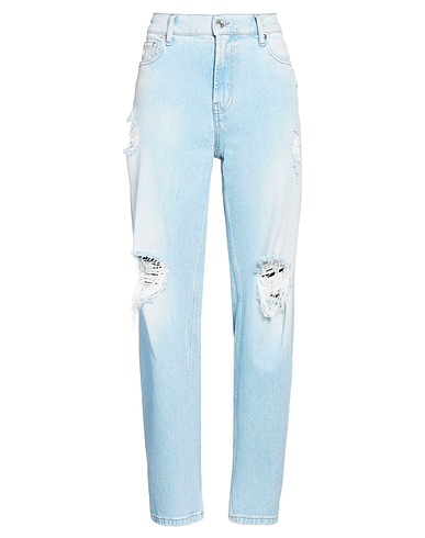 ROŸ ROGER'S Denim pants Blue 57% Cotton, 42% Lyocell, 1% Elastane