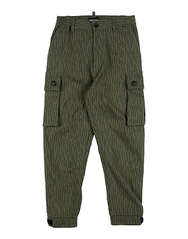 DSQUARED2 Casual pants Military green 98% Cotton, 2% Elastane
