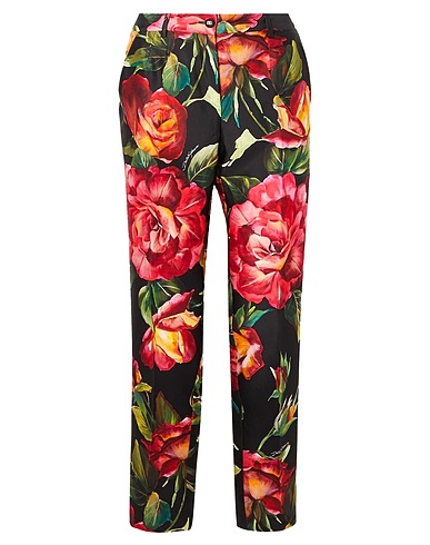 DOLCE&GABBANA Pantalone Nero 100% Seta