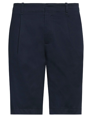 DANIELE ALESSANDRINI Shorts & Bermuda Navy blue 98% Cotton, 2% Elastane